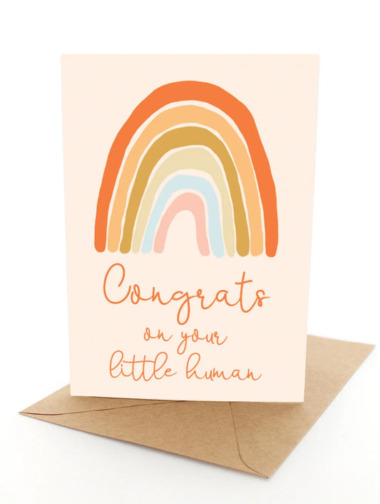 Greeting Card Earth Rainbow Congrats Baby