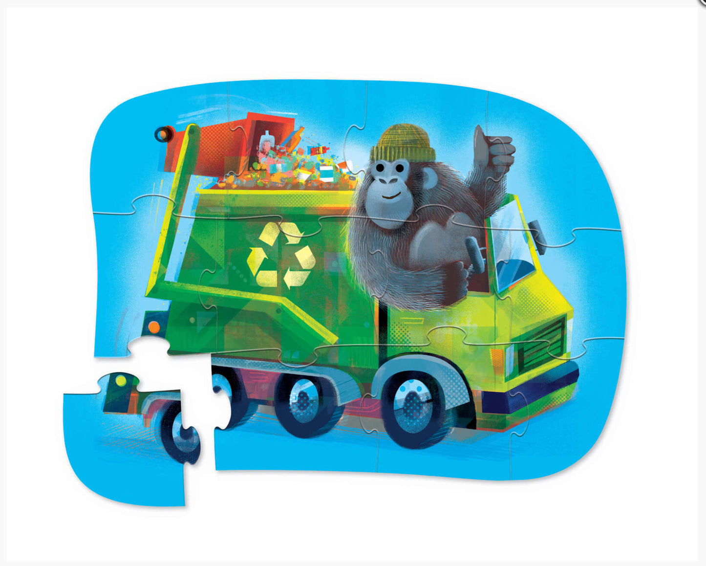 Mini Puzzle - 12pc Go Gorilla