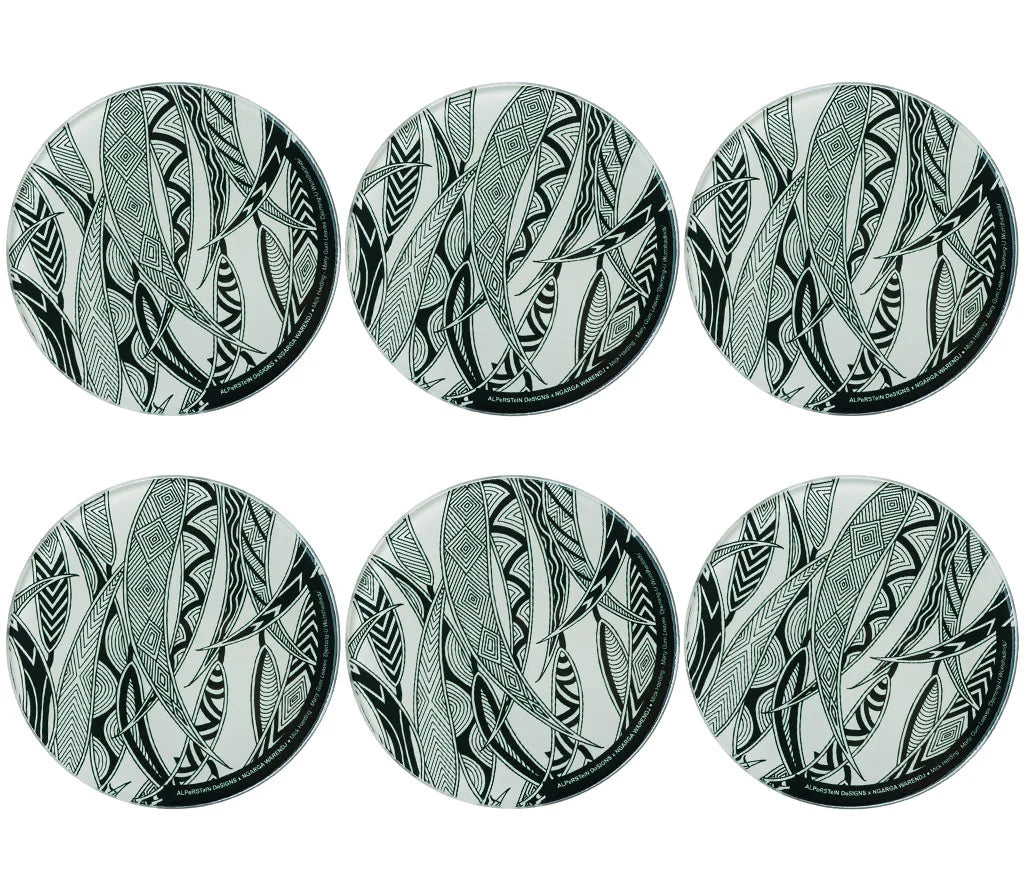 Dancing Wombat Glass Coaster Set
