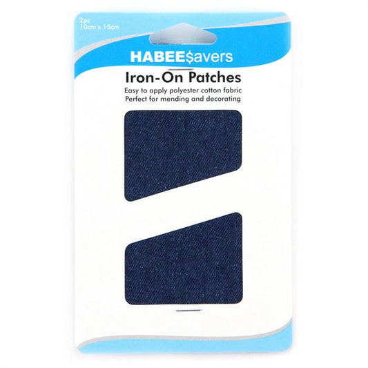 Iron on Patches Dark Denim