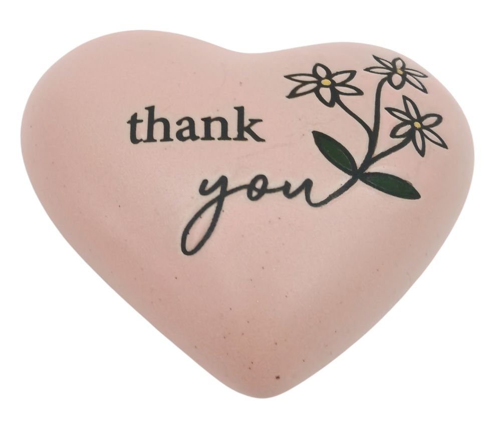 Thank You Stone Heart Shaped