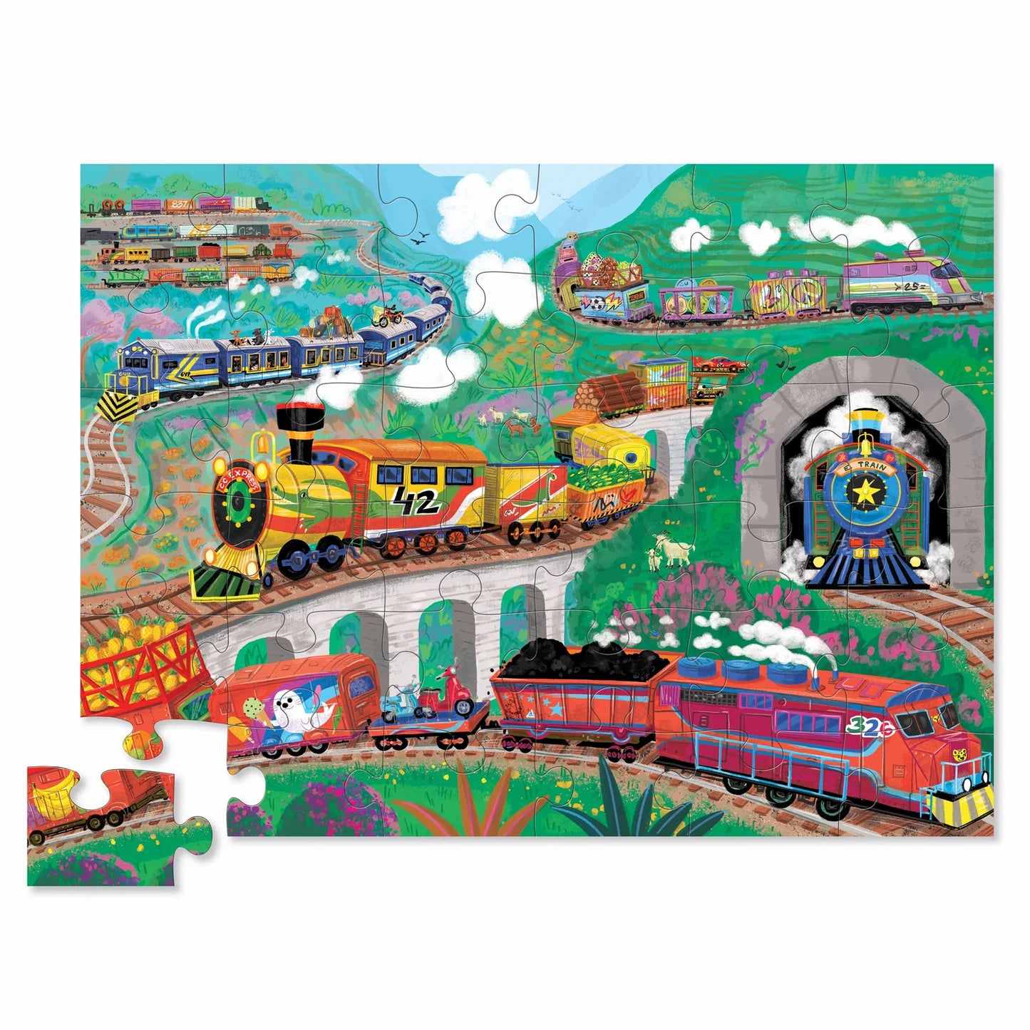 *Classic Floor Puzzle 36pc All Aboard