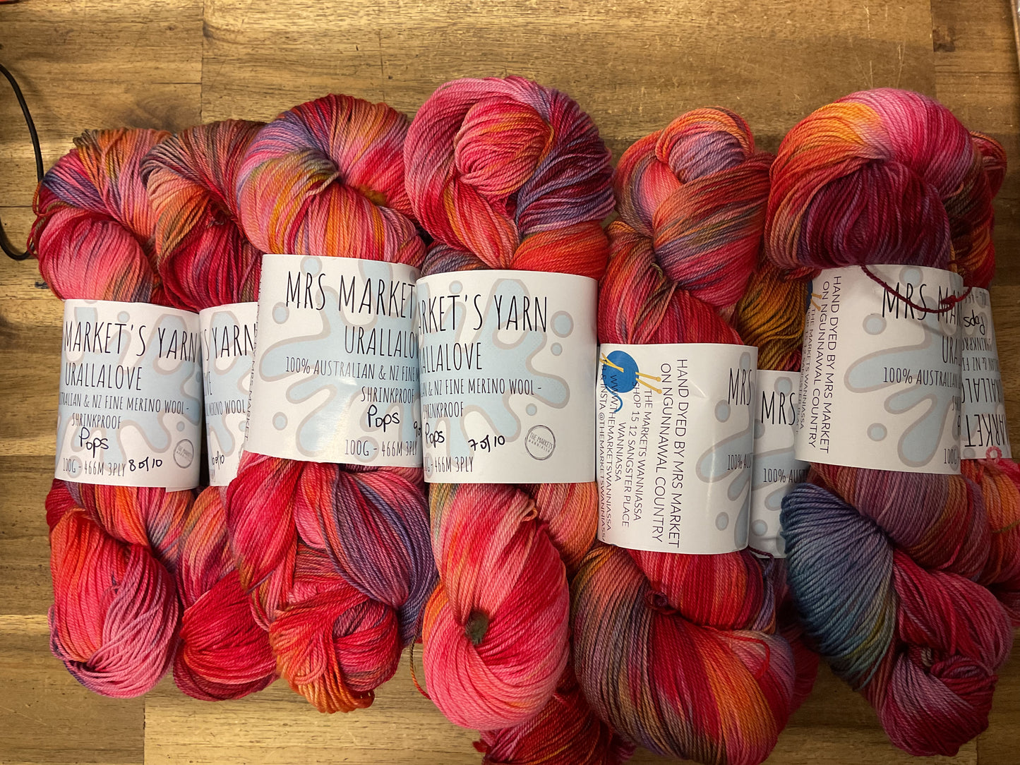 Mrs Markets Urallalove 3ply Hand dyed Yarn