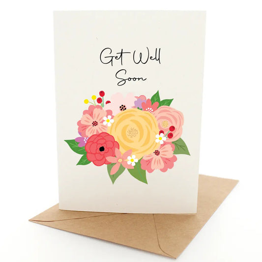 Greeting Card Get Well Mayflowers