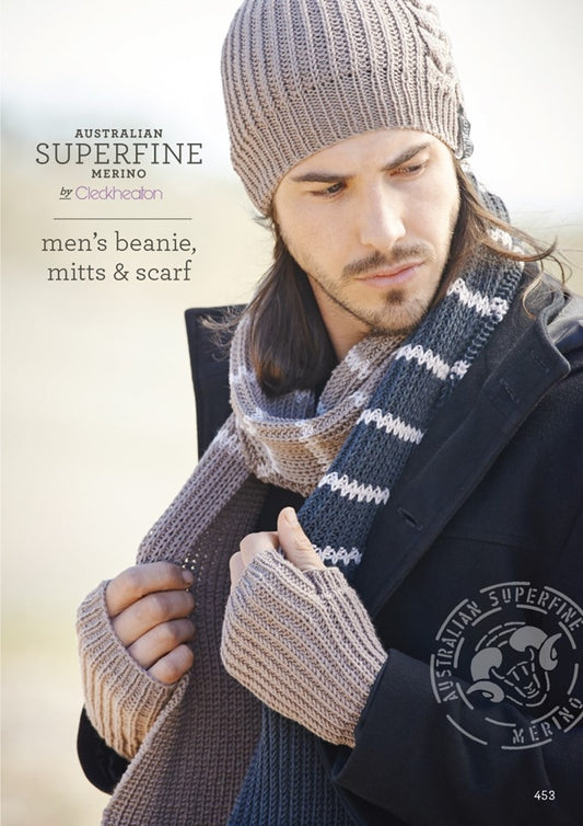 Pattern Men's Beanie Mitts & Scarf