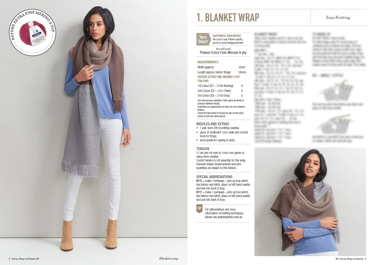 Pattern Scarves, Wraps & Beanies