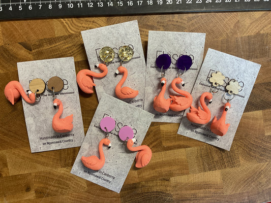 Earrings Flamingos