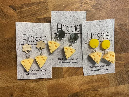 Earrings Cheese Wedge