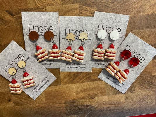 Earrings Sponge Cake