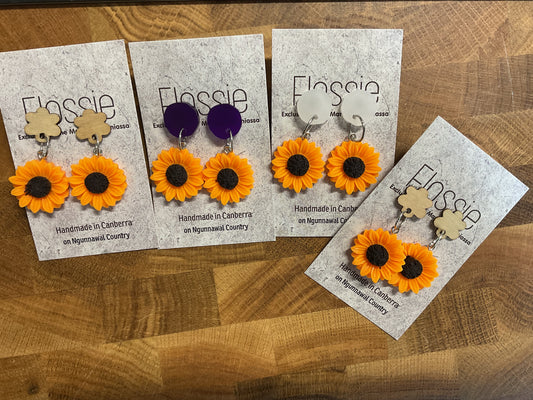 Earrings Sunflowers