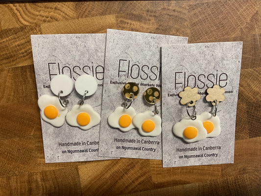 Earrings Fried Eggs
