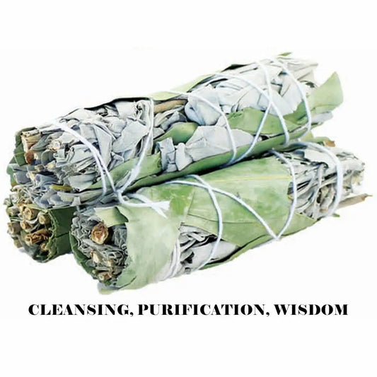 Smudge Stick - White Sage and Eucalyptus 10cm