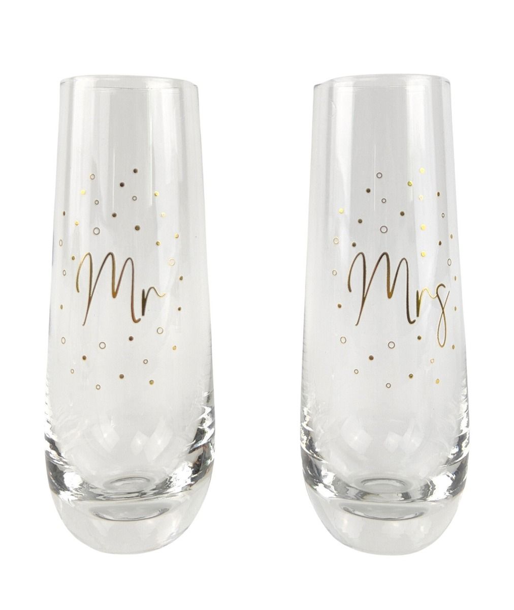 Mr & Mrs Champagne Glasses