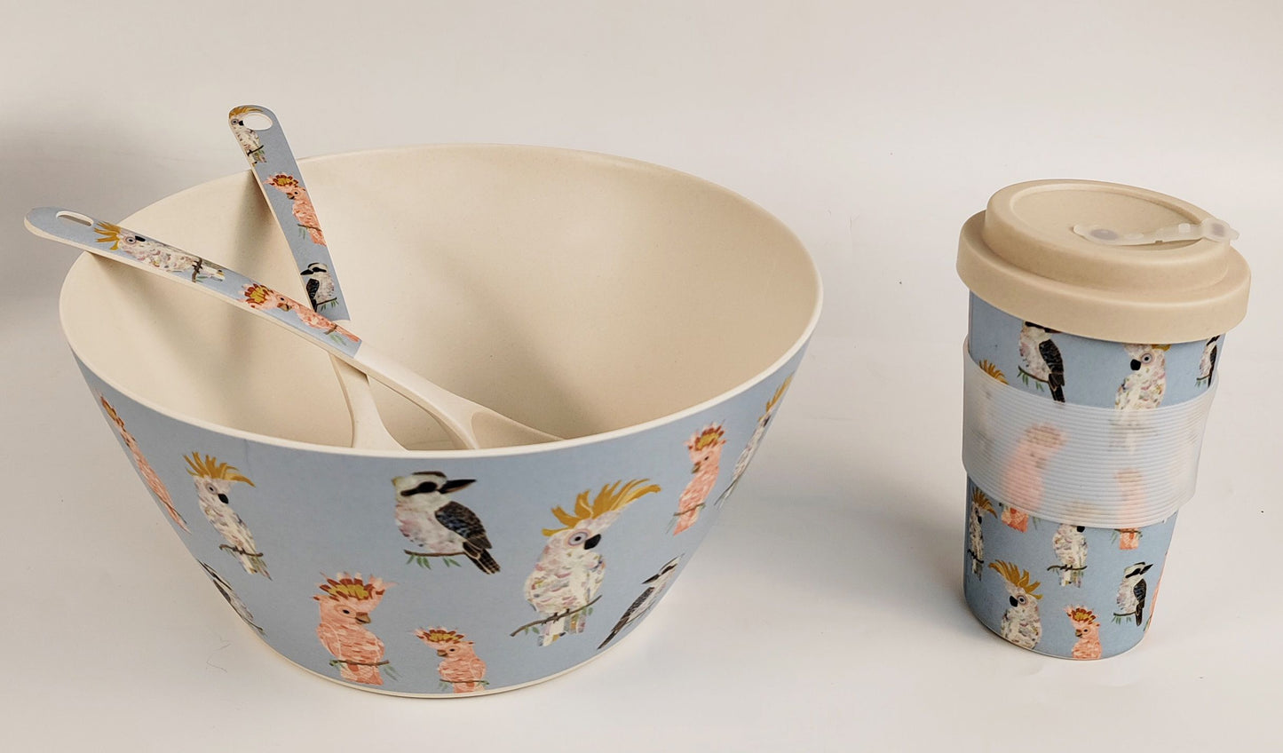 Australian Birds Salad Bowl Blue