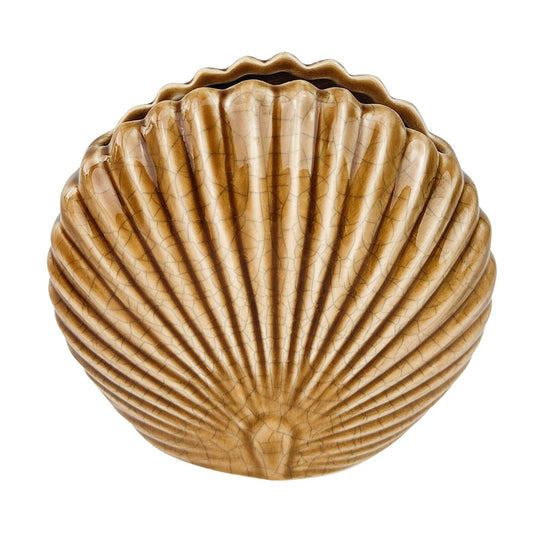 Amari Fan Palm Vase Caramel Small