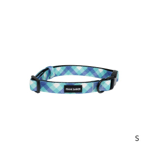 FB Collar Teal Gingham Small