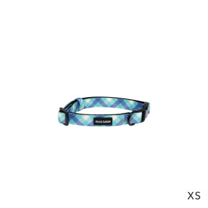 FB Collar Teal Gingham XSMALL