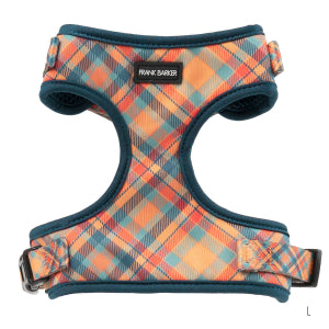 Orange Plaid Dog Harness - Large