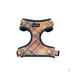 Orange Plaid Dog Harness - Small