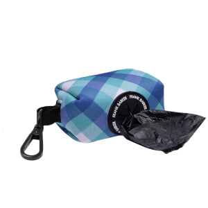 Blue Plaid Poop Bag Holder