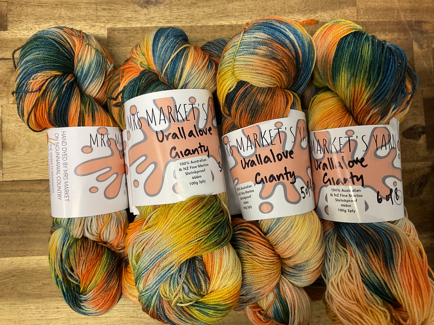 Mrs Markets Urallalove 3ply Hand dyed Yarn