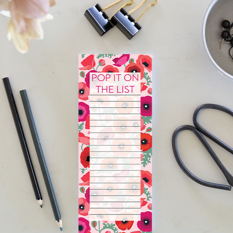Jotter - Pop It On the List (Poppies)