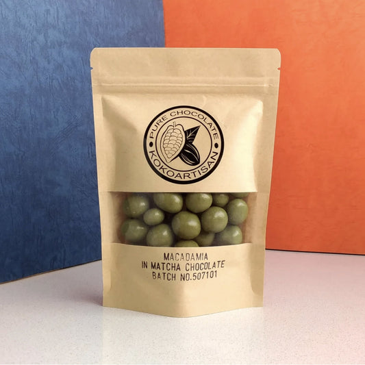 Macadamias in Matcha Chocolate