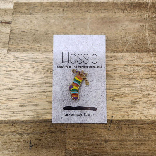 Rainbow Sock Pin