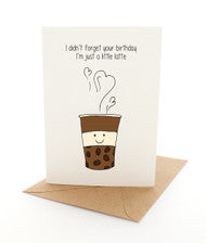 Greeting Card Punny Latte