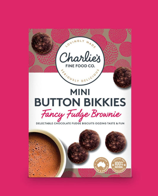 Mini Button Bikkies - Fancy Fudge Brownie