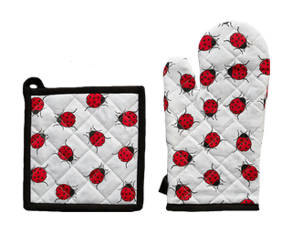 Oven Glove & Pot Holder Set - Ladybird