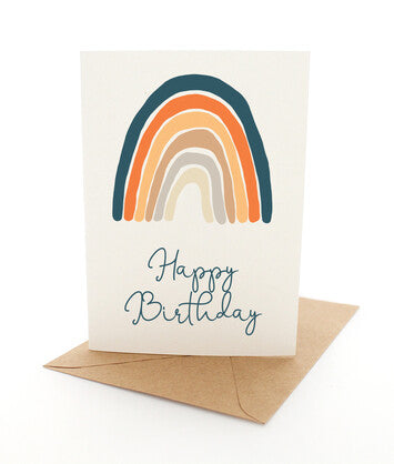 Greeting Card Earth Rainbow Birthday