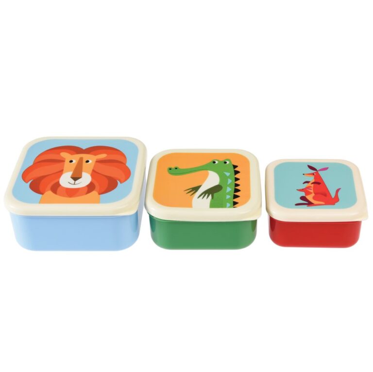 Snack Box Set of 3 Lion Croc & Roo