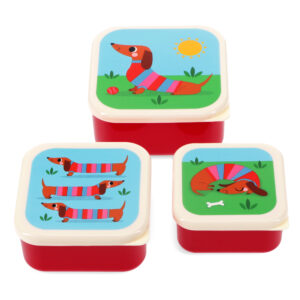 Snack Box Set of 3 Sausage Dogs