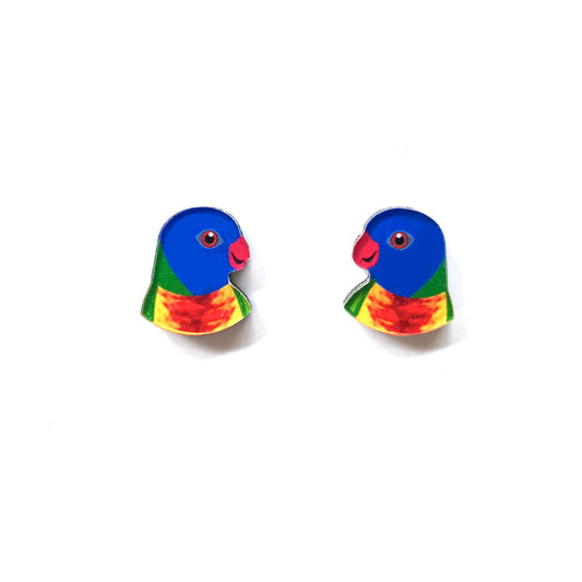 Rainbow Lorikeet Studs