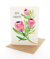 Greeting Card Sympathy Proteas