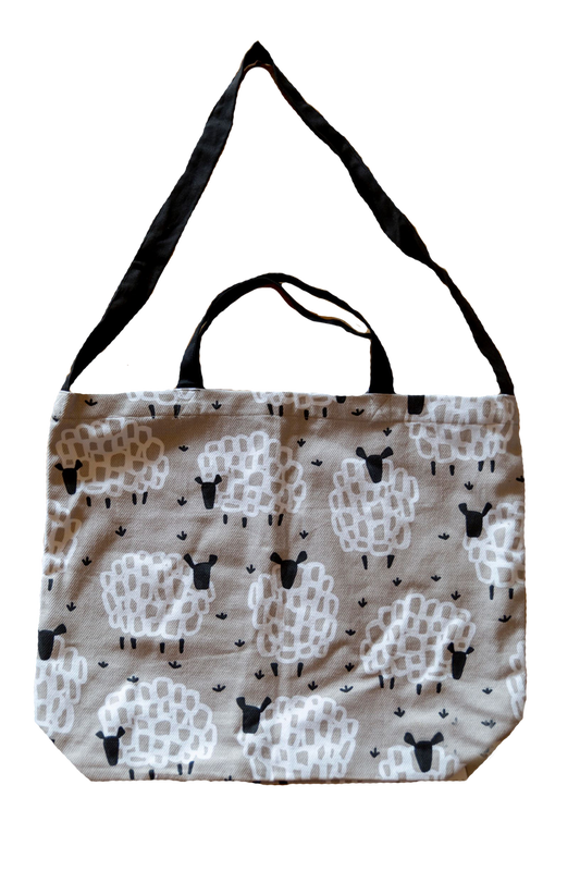 Cotton Tote Bag - Grey Sheep