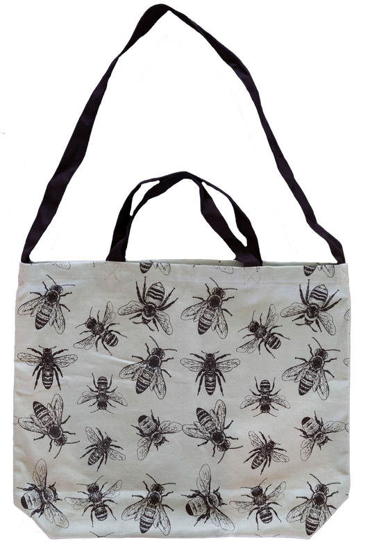Cotton Tote Bag - Sketch Bees