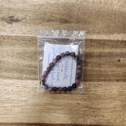 Beaded Bracelet - Rhodonite