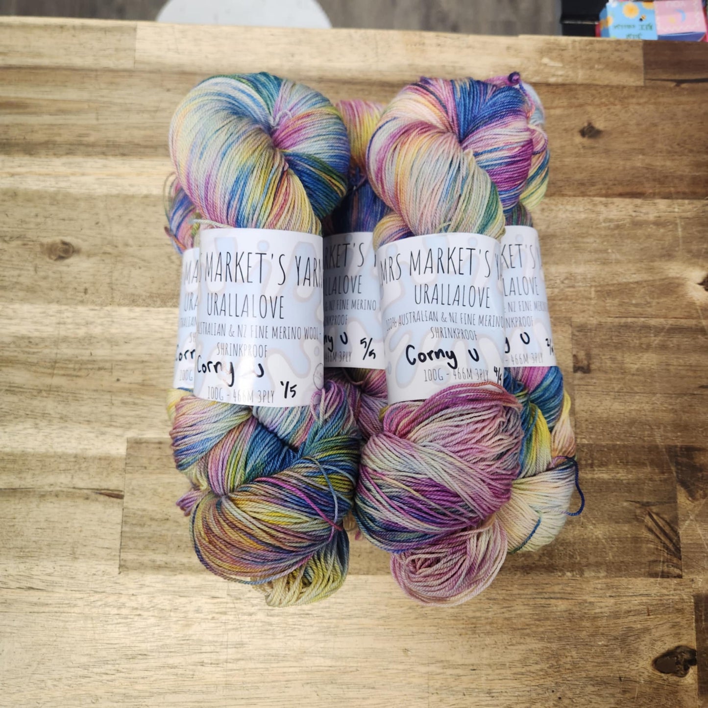 Mrs Markets Urallalove 3ply Hand dyed Yarn