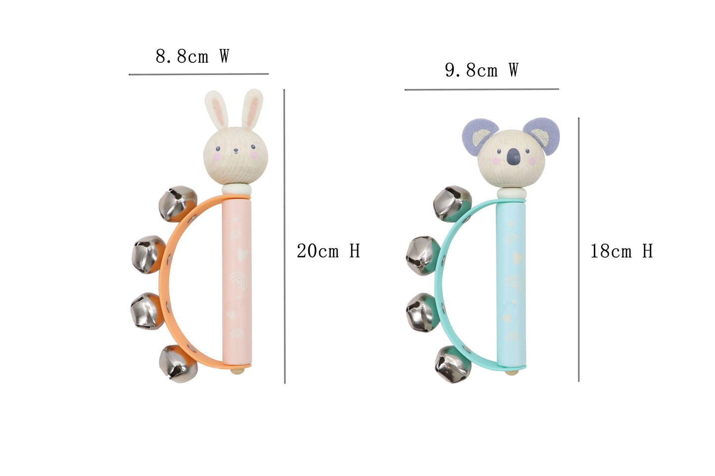 Wooden Koala & Bunny Hand Bell