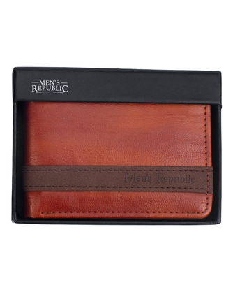 *Men's Republic Vegan Leather Wallet - Tan