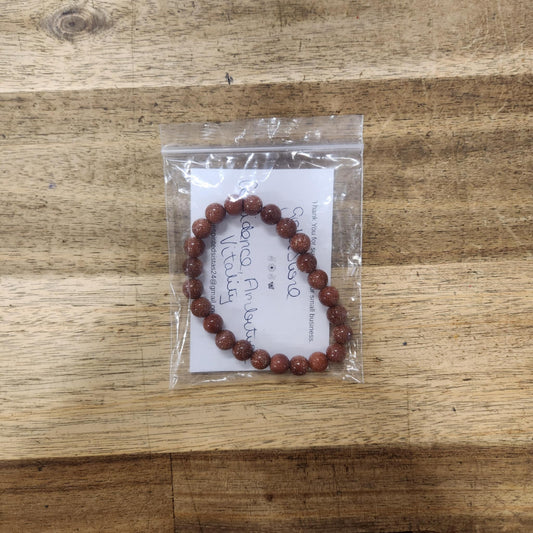 Beaded Bracelet - Gold Stone