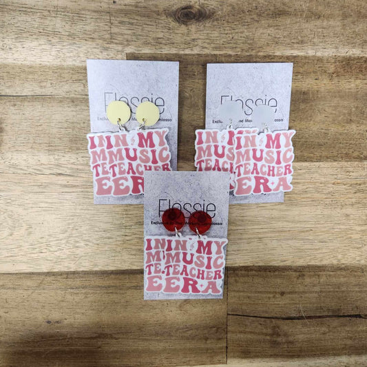 Earrings Music Teacher Era Dangles