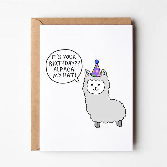 Alpaca My Hat Card