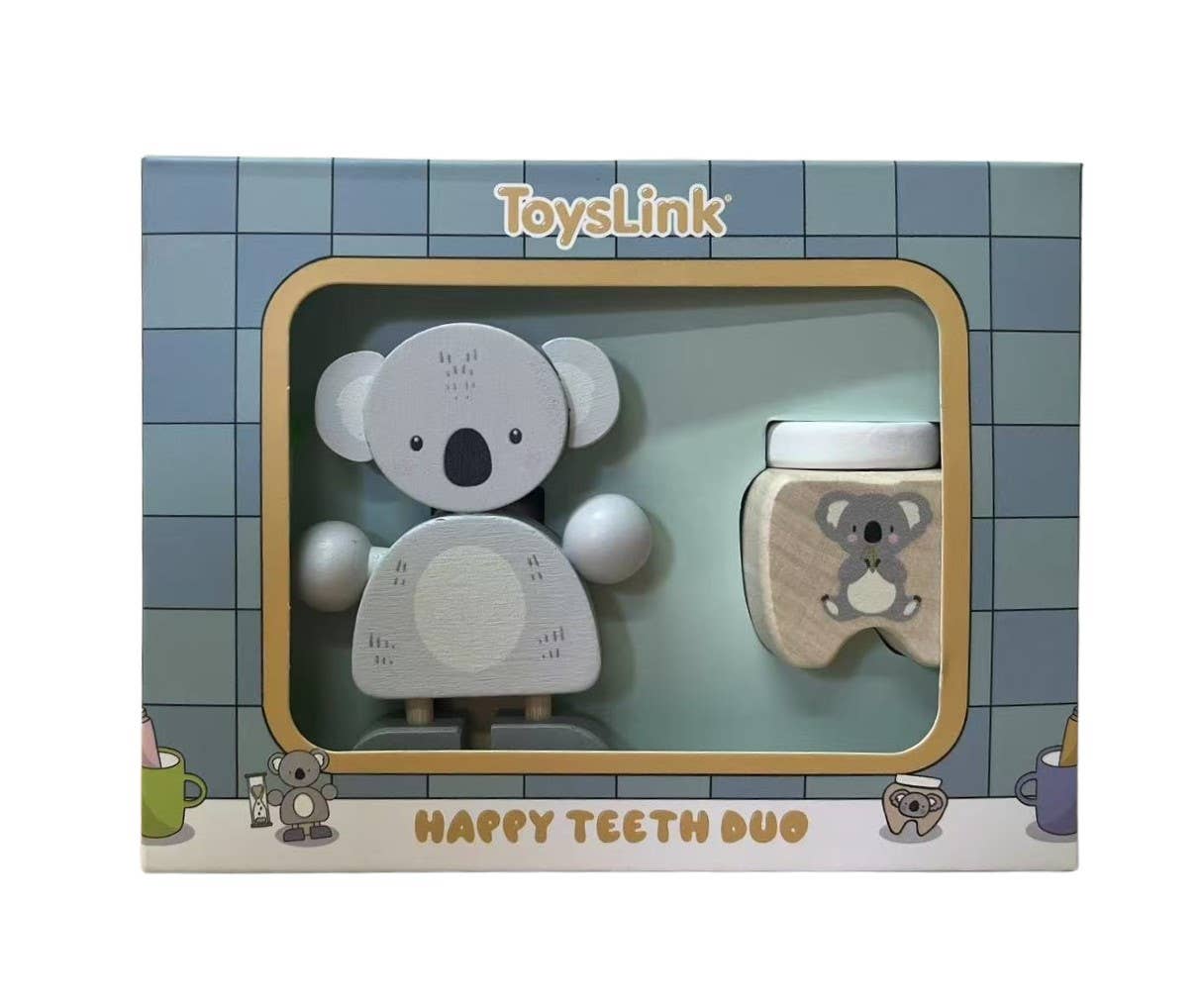 Wooden Happy Teeth Duo with Story Book-Koala