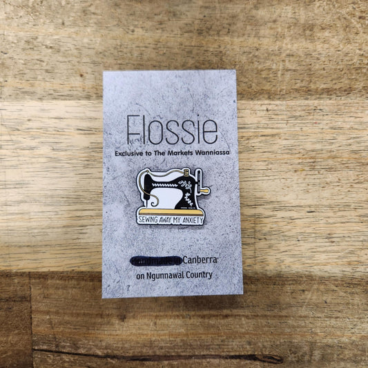 Sewing Away My Anxiety Enamel Pin