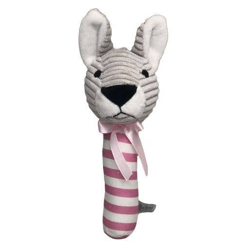Kangaroo Stick Rattle - Pink
