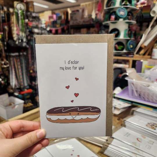 Greeting Card Punny Eclair