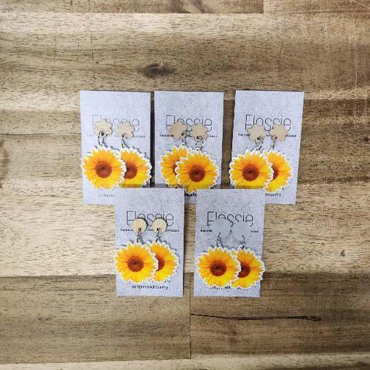 Earrings Sunflower 2 Dangles